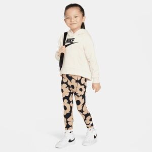 Nike Kids' Black and Tan Floral Leggings
